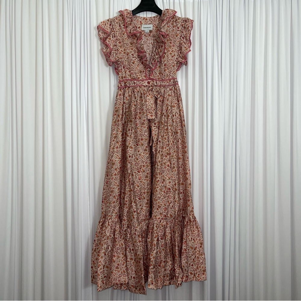 Sabina Musayev Jennifer Floral Ginger Print Maxi Dress size Medium - Picture 8 of 11